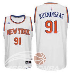 Maglie NBA Joakim Kuzminskas New York Knicks Blanco